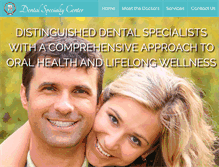 Tablet Screenshot of dentalspecialtycenter.com